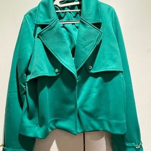 H Halston beautiful green jacket!